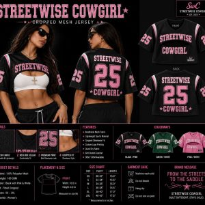 Streetwise Cowgirl Cropped Mesh Jersey
